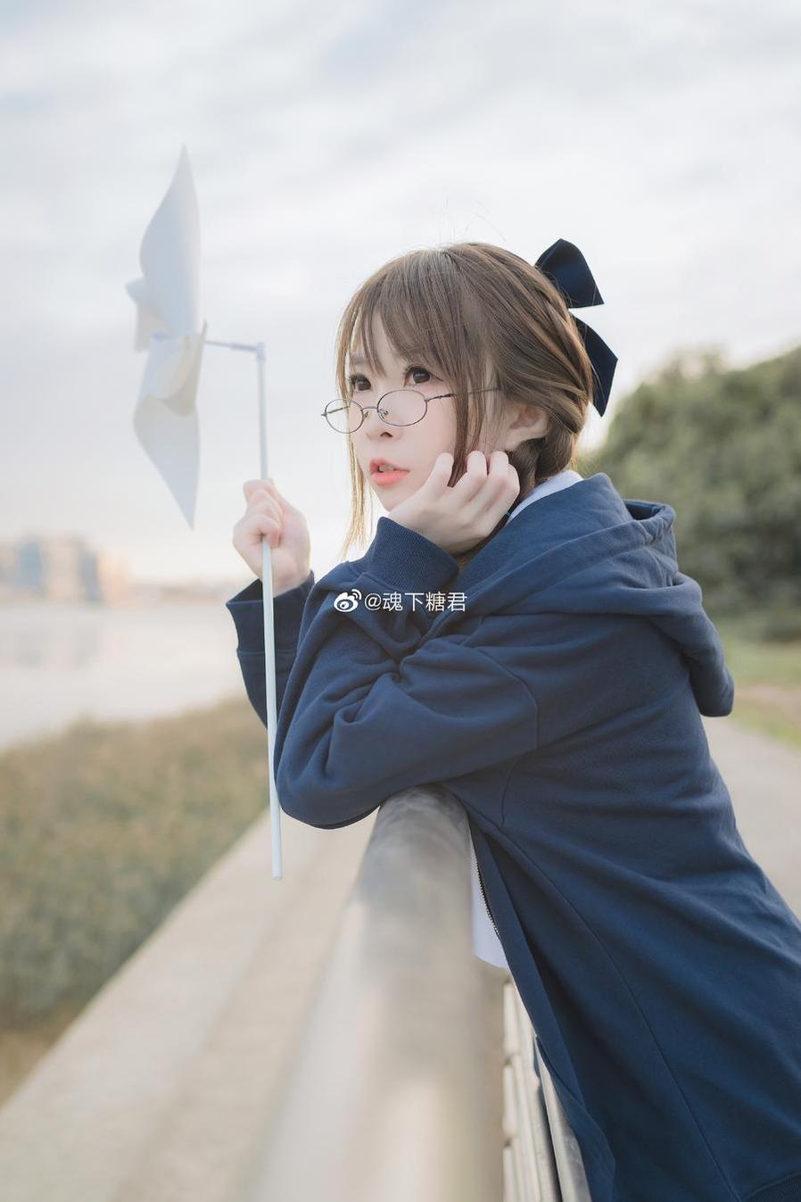 魂下糖君cosplay照片，完美重现动漫角色